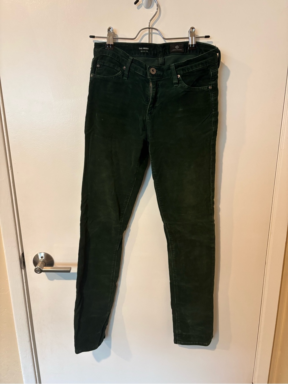 Dark Green Women’s Corduroy Skinny Pants Adriano Goldschmied